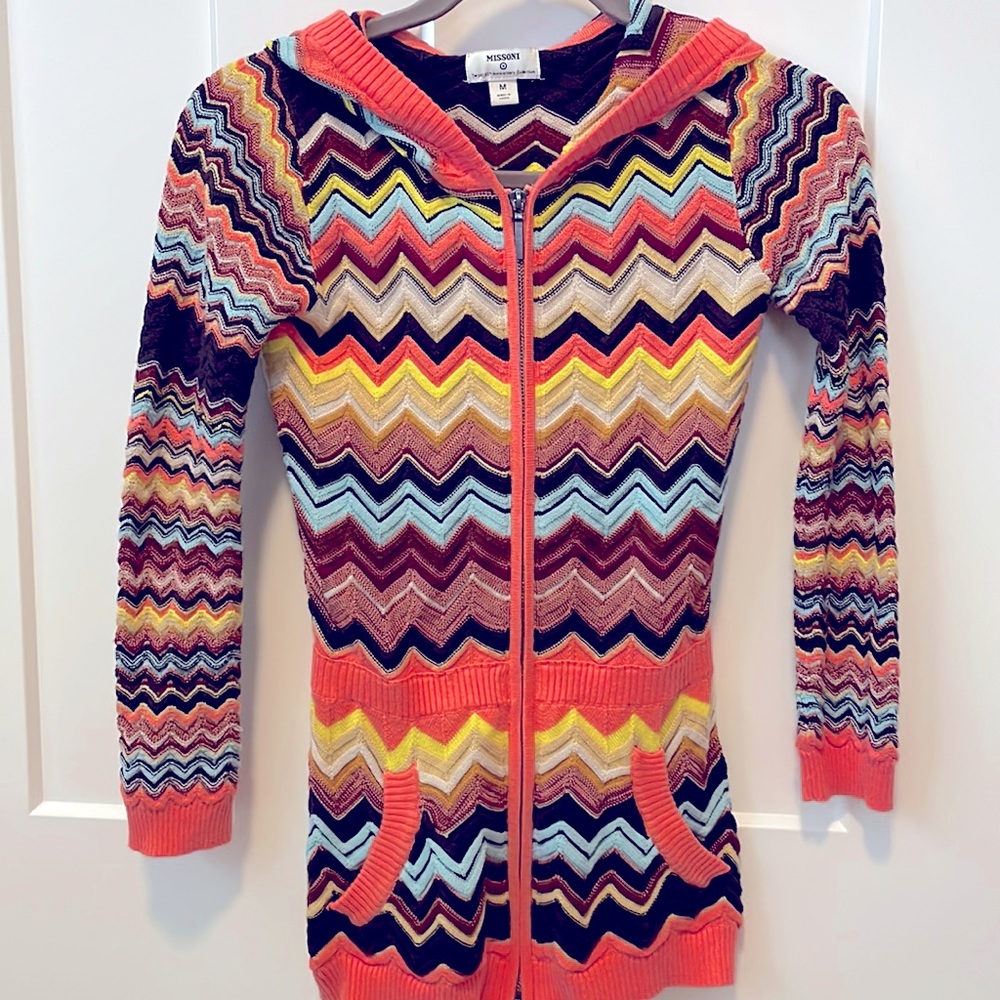 Missoni Target Chevron Hooded Sweater size Medium
